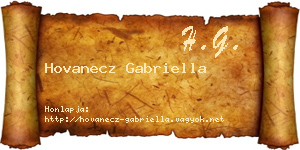 Hovanecz Gabriella névjegykártya